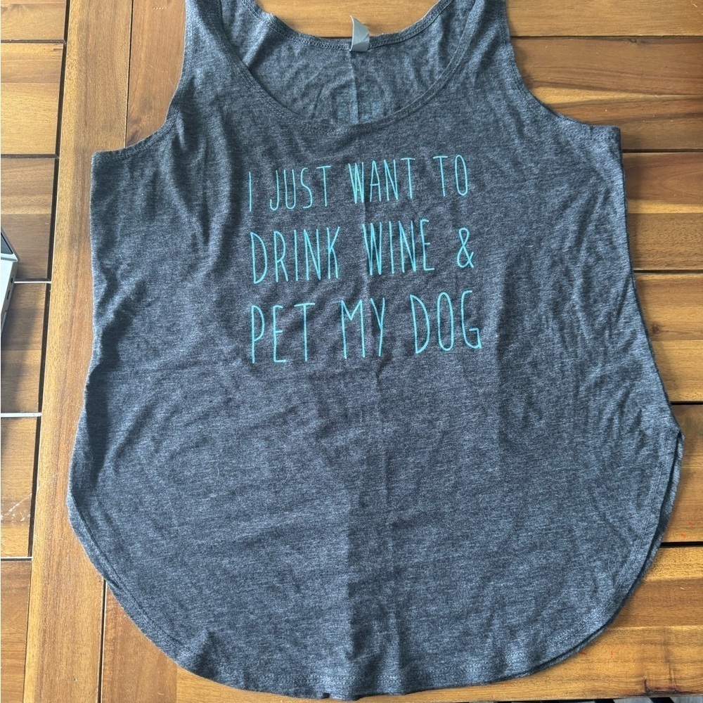 NWOT Dog Lover Graphic Tank Size Large